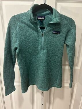 Patagonia Teal Heather Half-Zip Fleece Pullover
